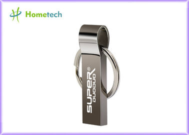 Kształt kciuka Metalowa pamięć USB Memory Stick 32GB 64GB 128 GB Srebrny kolor z kluczem Chian