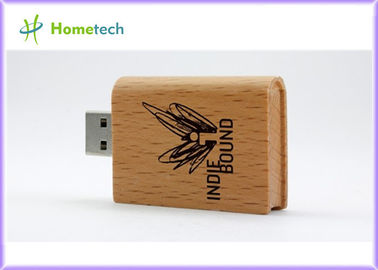 Drewniana pamięć flash USB OEM Książka promocyjna Drewniany pendrive 4 GB Pen drive z logo firmy 4 GB 8 GB 16 GB 32 GB