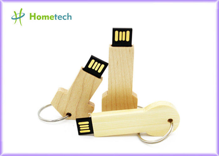 Brelok kluczykowy High Speed ​​USB Flash Drive, spersonalizowany drewniany stół do uszu