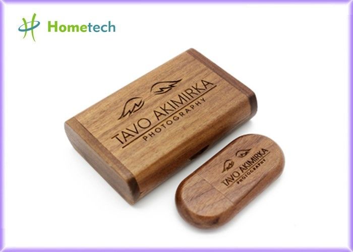Fotografia Prezent Drewniany USB Flash Drive, niestandardowy Logo Bamboo USB Memory Drive