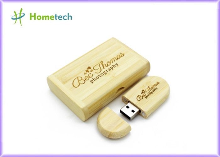 Fotografia Prezent Drewniany USB Flash Drive, niestandardowy Logo Bamboo USB Memory Drive