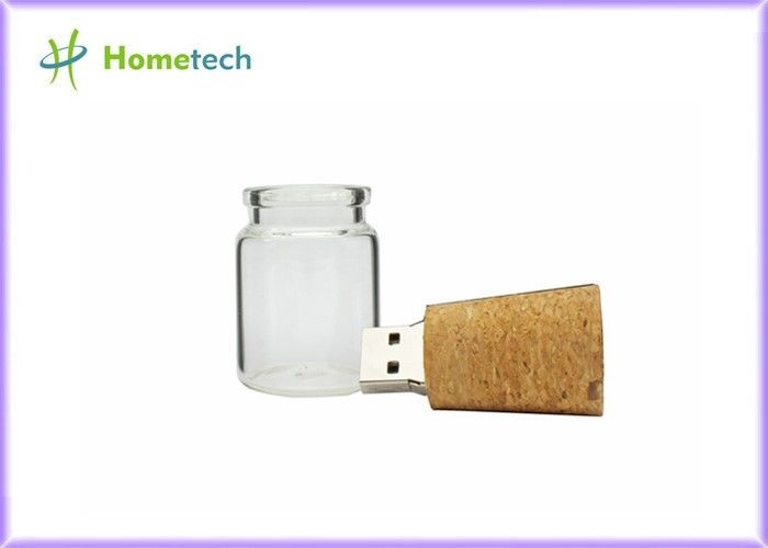 Butelka szklana Drewniana pamięć flash USB 2.0 na prezenty ślubne 4 GB 8 GB