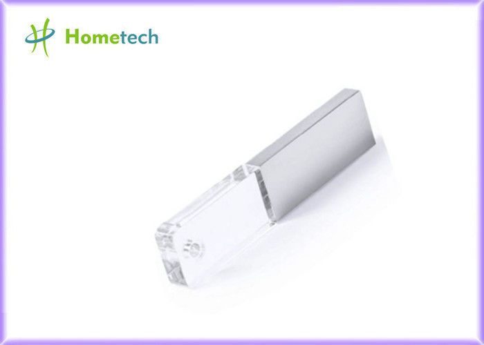Niestandardowy dysk flash USB Crystal Heart 2D 3D Grawerowanie logo na prezent firmowy / biznesowy
