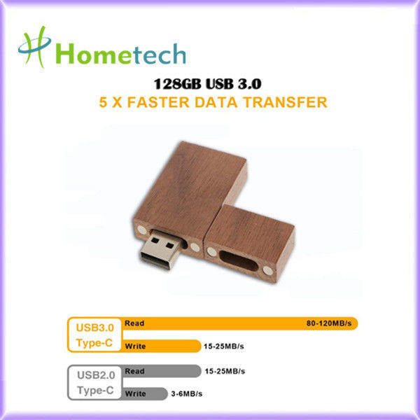 8 GB 16 GB USB 3.0 pendrive z drewna orzechowego 20 MB / s Naturalny drewniany pendrive USB