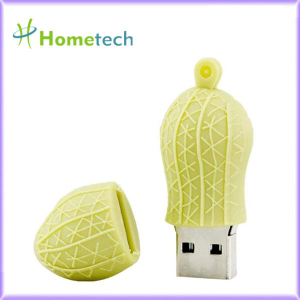 Peanut Shell PVC Plastik Dostosowana pamięć flash USB 4 GB 8 GB 4,3 x 1,3 cm