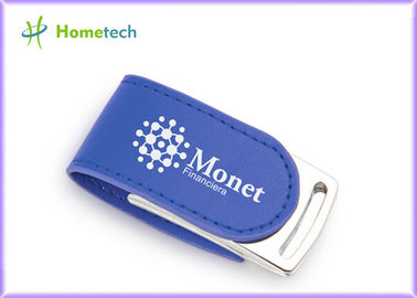 kupować CE Blue Eco Leather USB Flash Disk 4GB For Promotional Product produkcja online