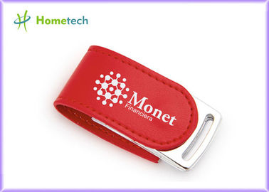 kupować 4GB Red Leather Usb Flash Drive Nice Leather Cover Usb Pen Drive With Custom Logo produkcja online