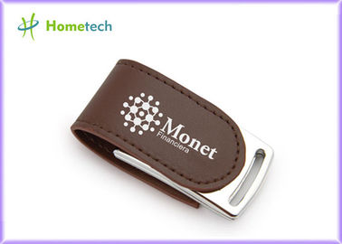 kupować Leather Usb Disk Custom Metal PU 4GB 8GB Pendrive 64MB To 32GB produkcja online