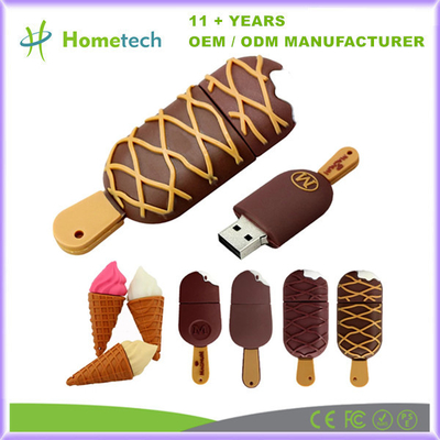 kupować Podarunek Karykatura Niestandardowy USB Flash Drive Lody 16GB PVC Plastikowe batony pamięci flash produkcja online