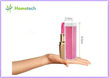 kupować Pink Rechargeable Lipstick Power Bank / Portable Mobile Power Bank 2200mAh produkcja online