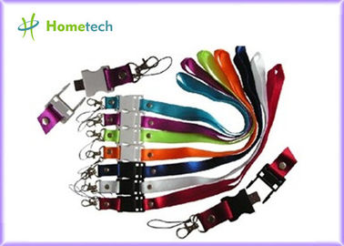 kupować White Plastic Lanyard USB Flash Drives / USB Thumb Drives 2GB 4GB 8GB produkcja online