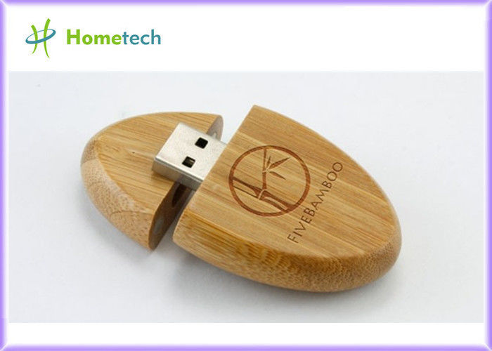 Promotioal 64GB Wooden Usb Drive Flash / Small Bamboo USB 1.1 / 2.0 Usb memory Eco friendly