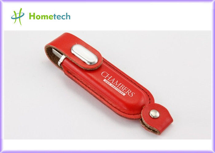 Full Capacity 16 GB OEM Leather USB Flash Disk with Logo Printed