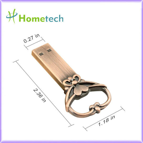 Metal Love Knot Key Shape 16GB USB 2.0 metalowy kształt klucza pendrive USB flash klucz flash-key