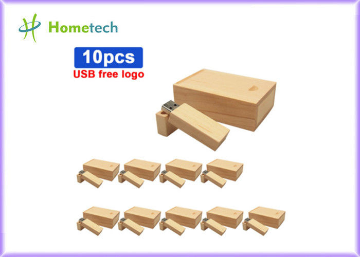 Dysk flash USB z drewna bambusowego z recyklingu 16 GB 3.0 Ekologiczny z drewnianym pudełkiem