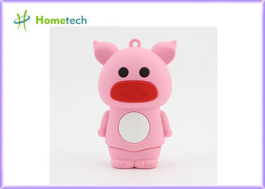 Laptop 5200mah Lipstick Power Bank , PVC Cartoon Cattle External Battery Pack