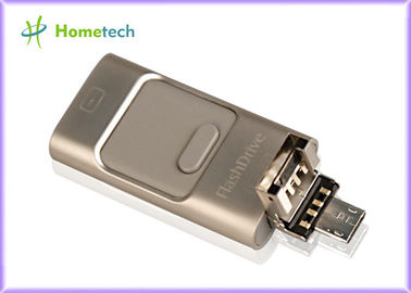 Mobile Phone USB Storage 3 in 1 U-Disk Pendrive Multi-function OTG Card Reader Both for iPhone iOS & Samsung Android