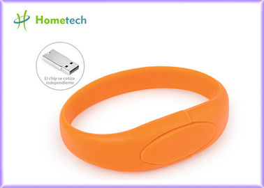 Orange Bracelet USB flash drive wristband silicone usb flash memory wristband usb flash disk