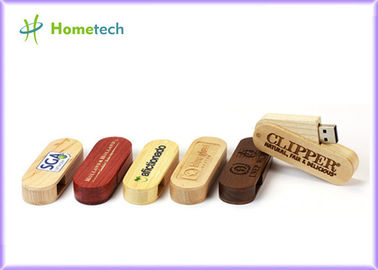 Swivel USB 3.0 Flash Drive , small wooden usb drive logo FOR Gift