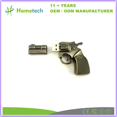 Niestandardowy Smart Fancy Gun Toy Shape USB 2.0 Flash Drive Metal Pendrive 8GB