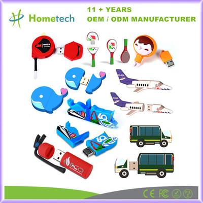 Personalizowany 8GB 32GB 64GB Pen Drive Memory Stick Custom 3D Logo PVC Cartoon Shape