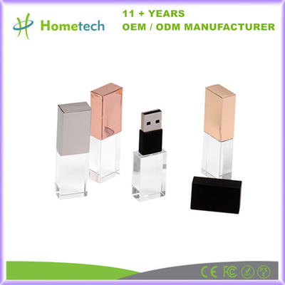 Szybki szybki szkło kryształowy napęd flash USB 8GB 16GB 4GB Przejrzysty napęd flash USB
