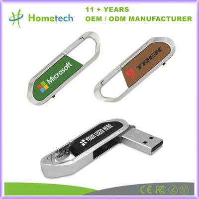 Wysokiej prędkości składany karabiner USB Flash Drive 64GB do 1TB Skórzany pendrive 32GB do promocji biznesu