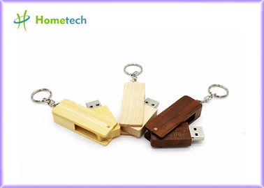 Drewniane składane Twist USB Flash Drive Recorder Logo Sitodruk