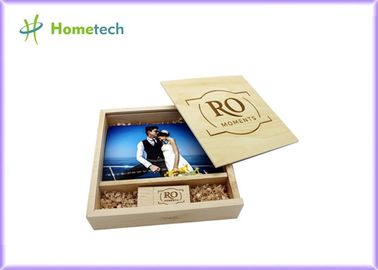 Maple And Orzech Niestandardowe Wood Flash Drives Album kształt na prezenty ślubne