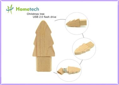 32G 64G Drewniana pamięć flash USB Osobowość Choinka Szybki odczyt / pisanie