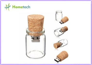 Butelka szklana Drewniana pamięć flash USB 2.0 na prezenty ślubne 4 GB 8 GB