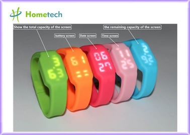 2GB to 32GB USB Flash Drive Multifunctional Silicon Bracelet LED Watch USB with Tf Card Slot
