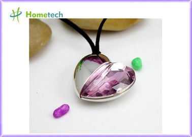 Heart Shaped Crystal Heart USB Flash Drive