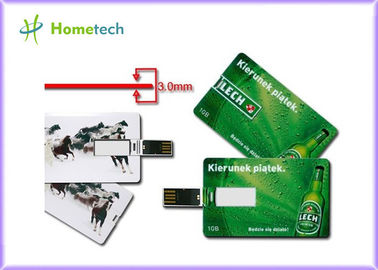 Green 1GB Plastic Credit Card USB Storage Device For Christmas Gift