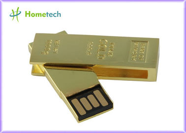 Office Rectangle Gold Twist USB Sticks Custom-Made With File Transfer