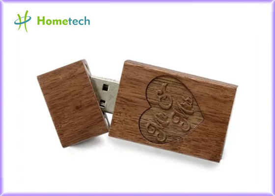 Odczyt pamięci danych 148 Mbps 16 GB Drewniana pamięć flash USB