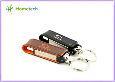 Black / Red / Yellow Leather USB Flash Disk 1GB 2GB High Speed