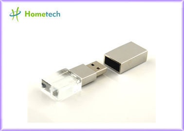 16GB przezroczysty Crystal Heart Shaped Usb Flash Drive Z Led Light Inside yoru własne logo wygrawerowane